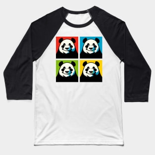 Pop Smirk Panda - Funny Panda Art Baseball T-Shirt